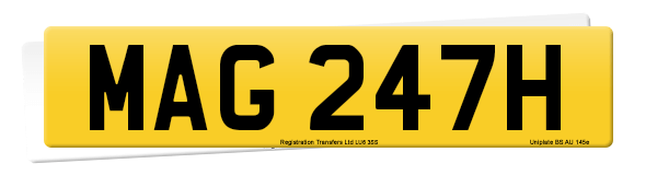 Registration number MAG 247H